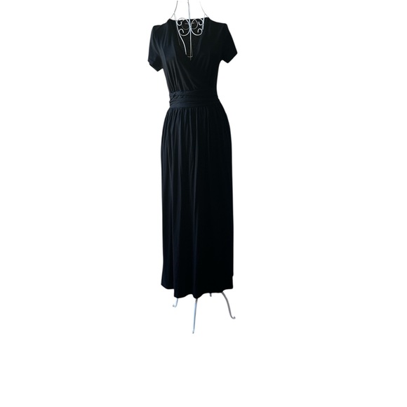 Alfani Black Short Sleeve Maxi Dress - Picture 1 of 8